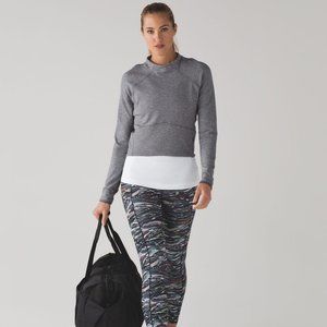 Lululemon Hill And Valley Mock Neck Cropped Pullover